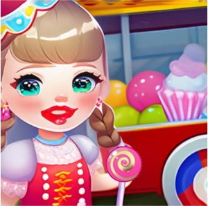 Baby Selling Candy Day Dress Up Game Dress-Up Game
