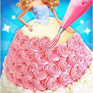 Icing On Doll Cake: Princess Cake Decorating Game - Dress Cake Art Game